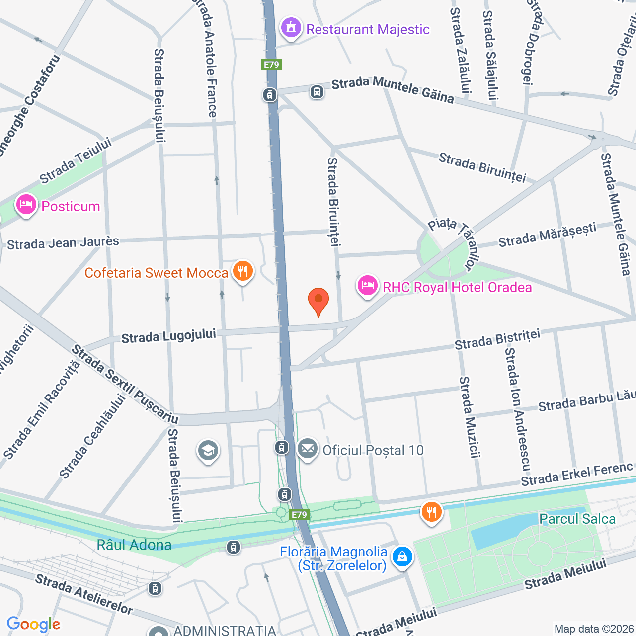 Poza harta streetview, zoom 16, adresa Strada Lugoj Oradea Bihor, , judetul