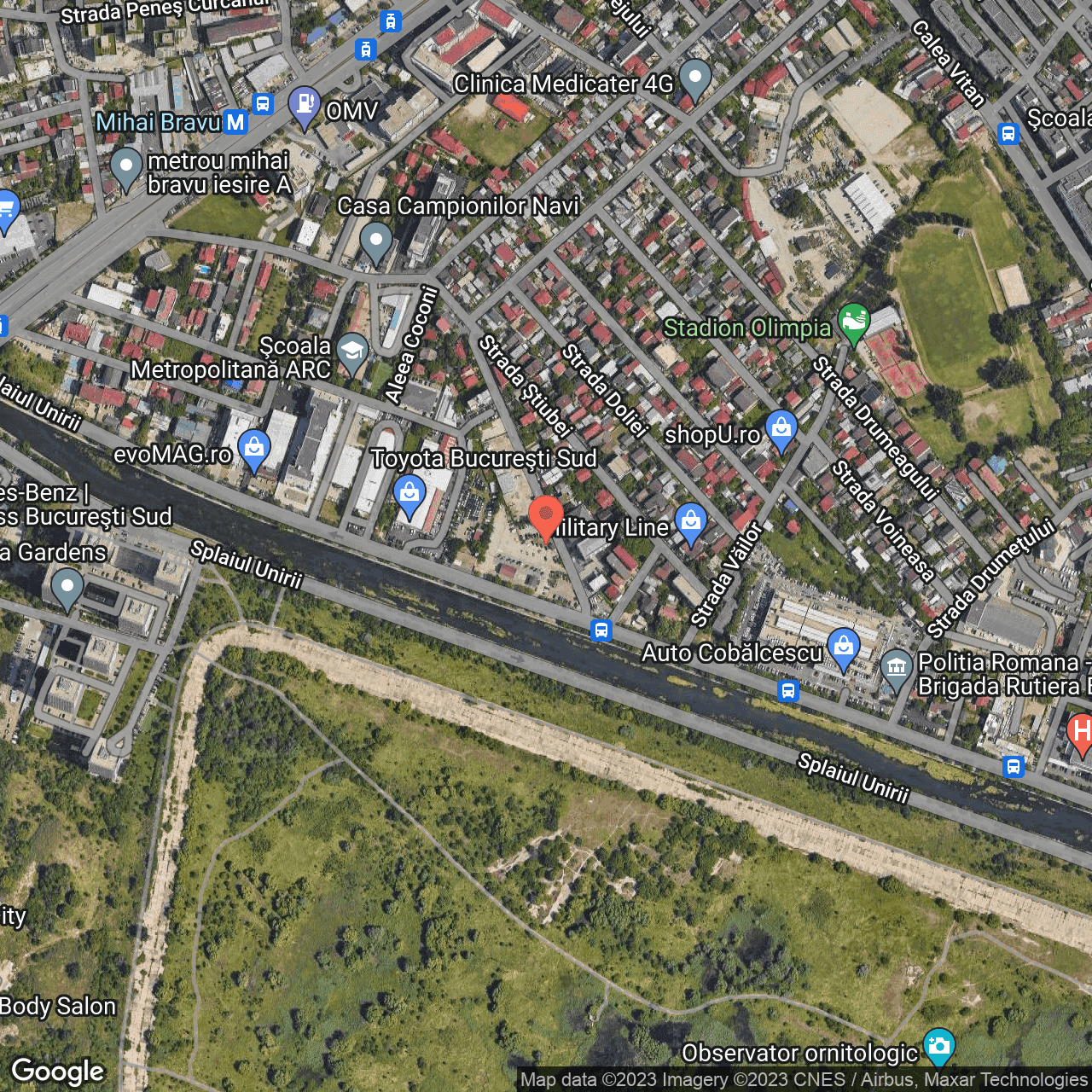 Poza harta hybrid, zoom 16, adresa Str. Chiciurei, nr. 40, , judetul