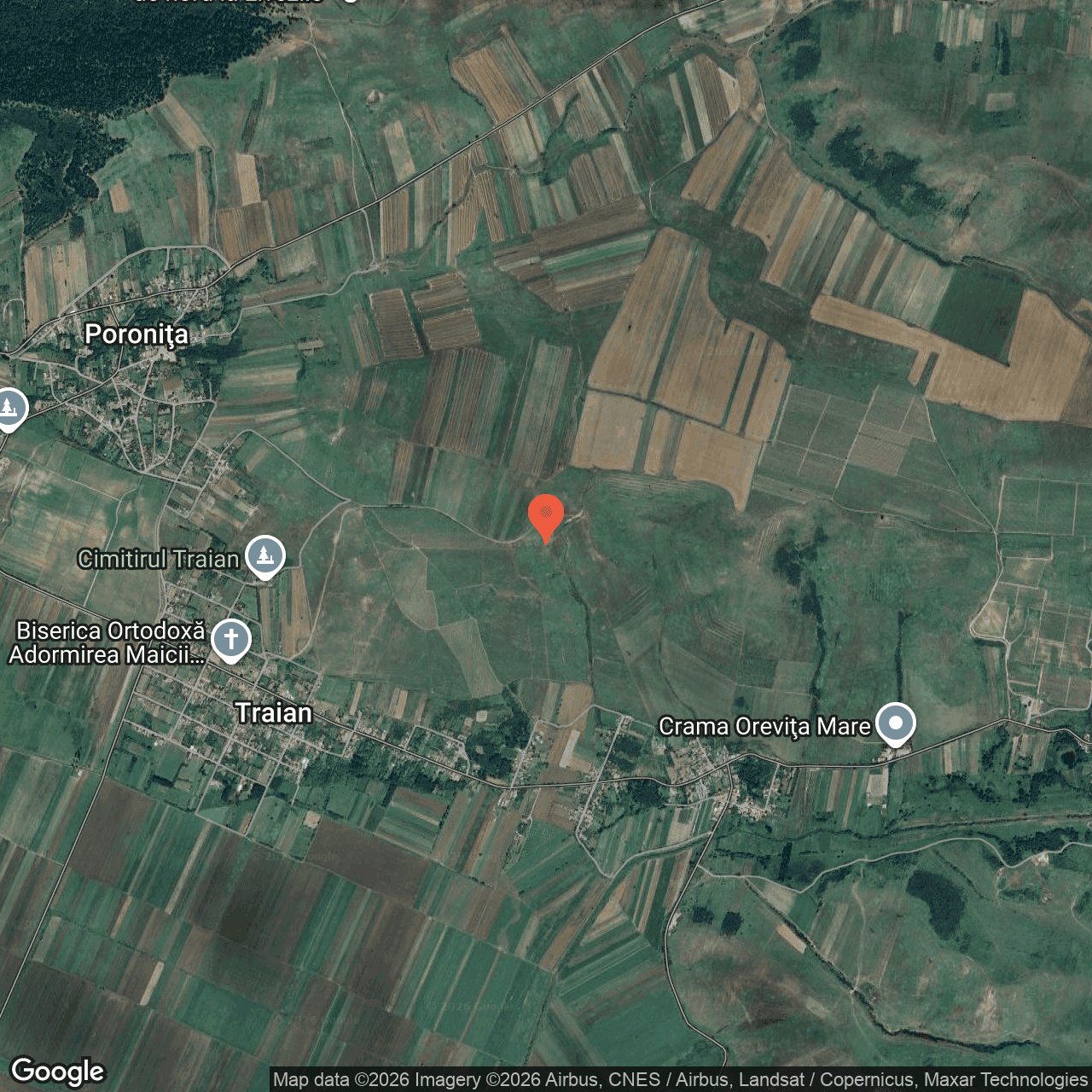 Poza harta hybrid, zoom 14, adresa Rogova Mehedinti, , judetul