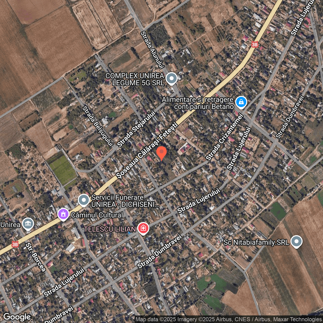 Poza harta hybrid, zoom 16, adresa Unirea Calarasi, , judetul