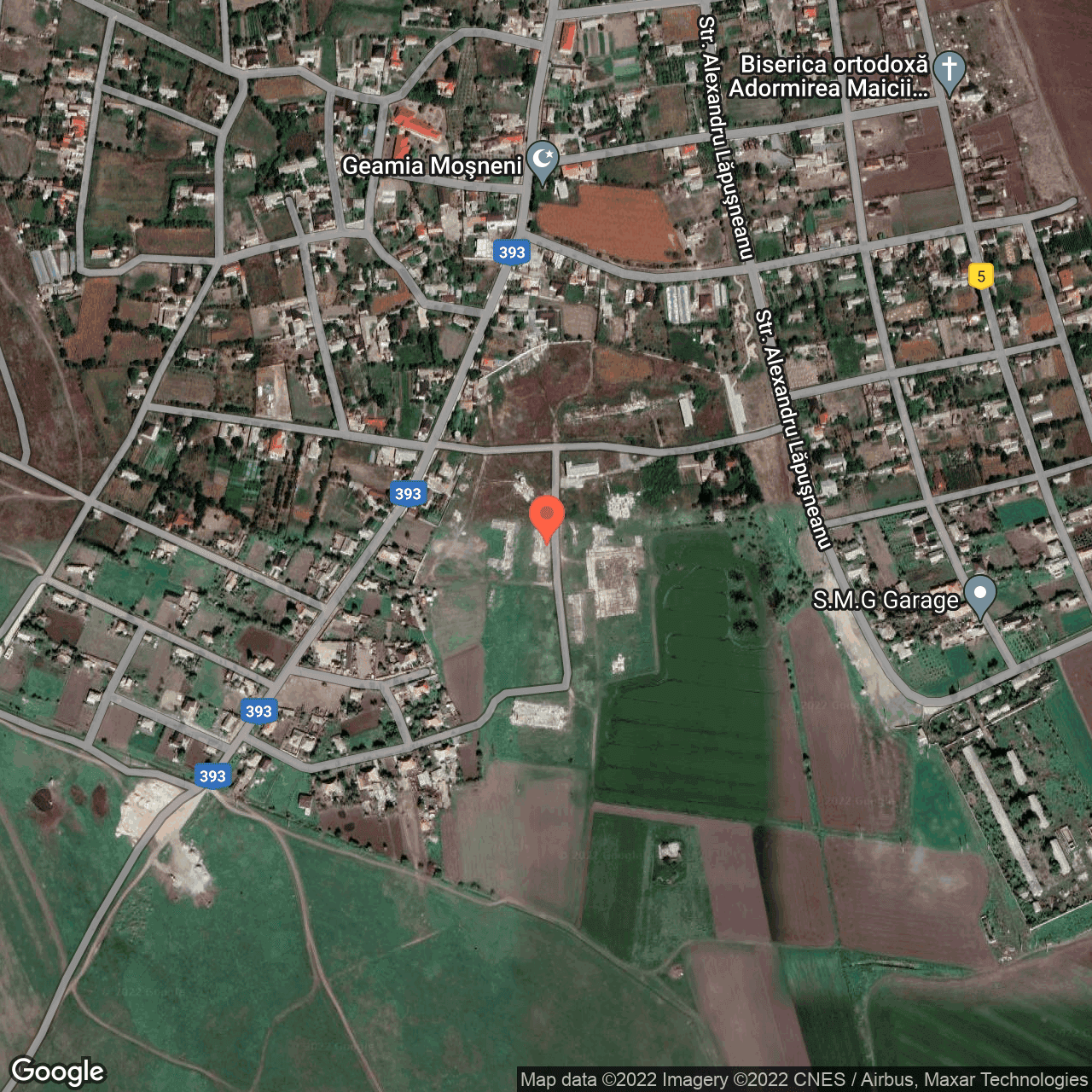 Poza harta hybrid, zoom 16, adresa Mosneni, judetul Constanta