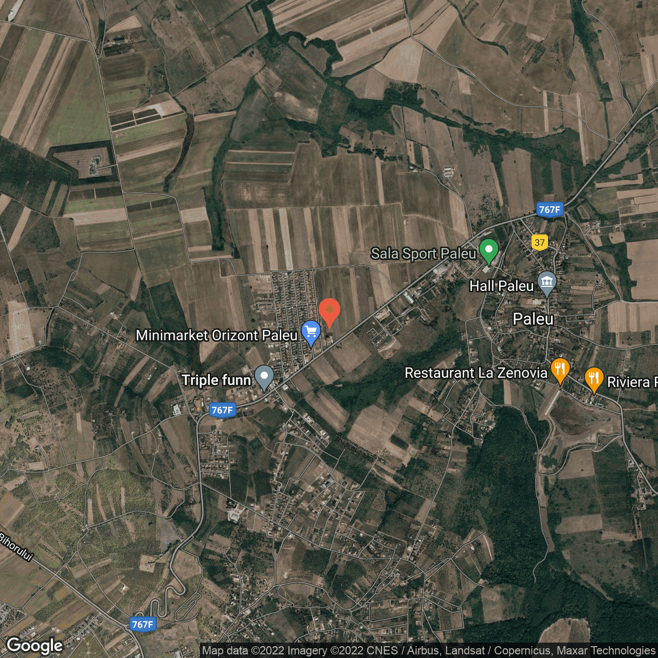 Poza harta hybrid, zoom 14, adresa Paleu, Paleu, judetul Bihor