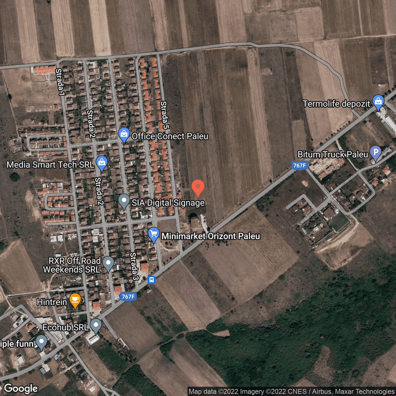 Poza harta hybrid, zoom 16, adresa Paleu, Paleu, judetul Bihor