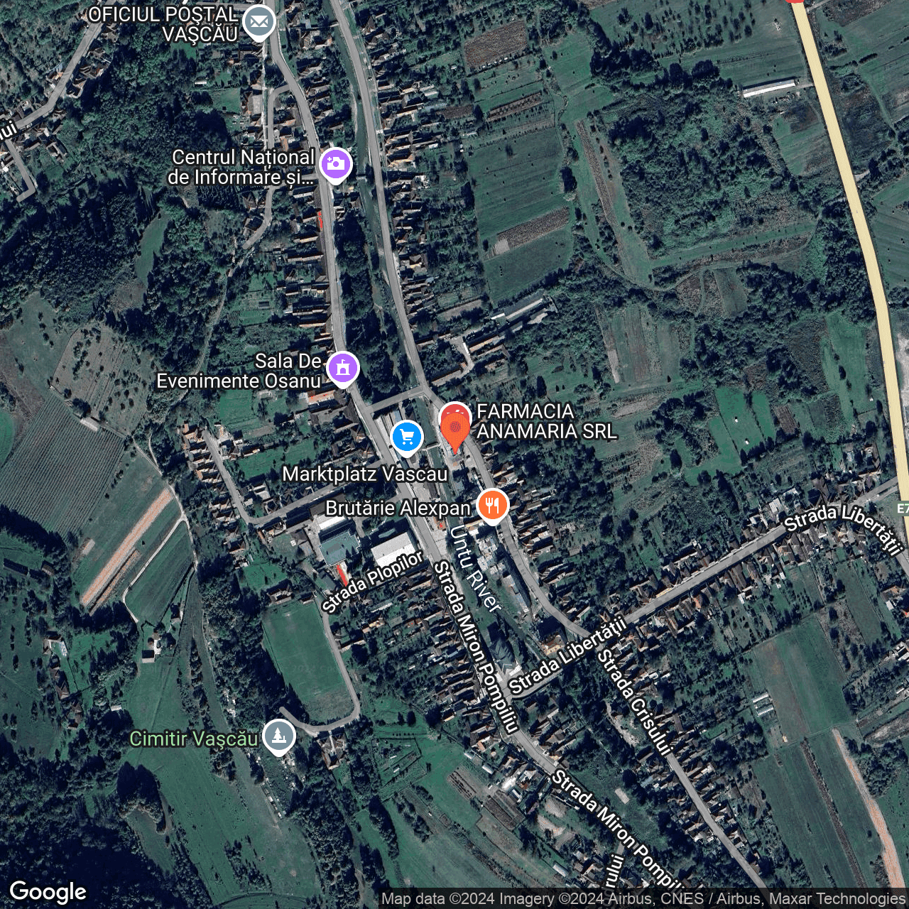 Poza harta hybrid, zoom 16, adresa Vascau Bihor, , judetul