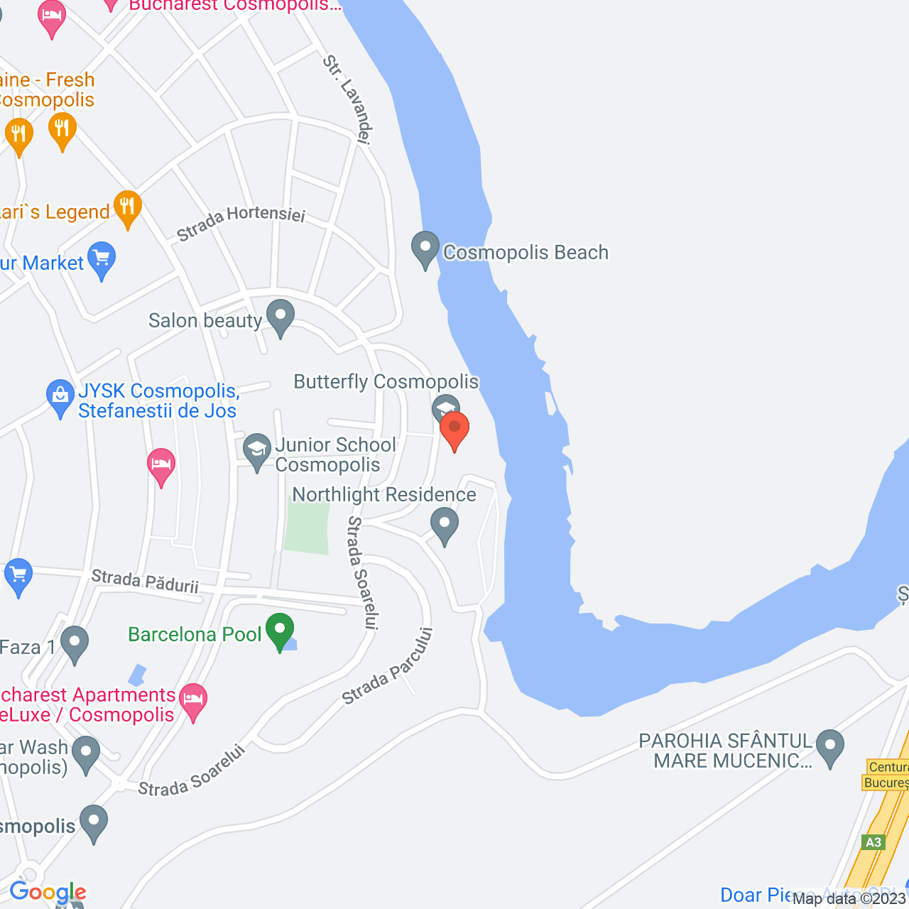 Poza harta streetview, zoom 16, adresa Cosmopolis, , judetul