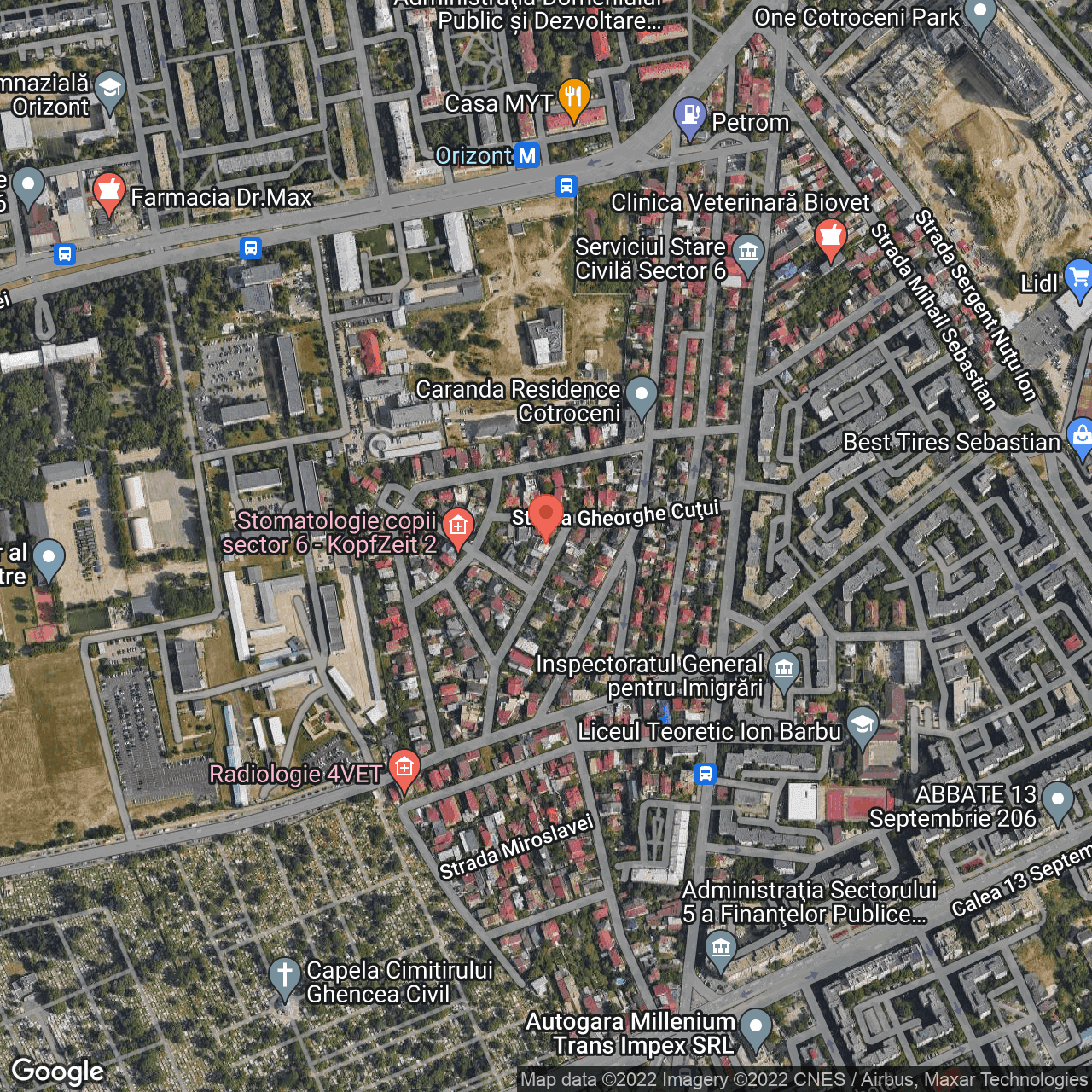 Poza harta hybrid, zoom 16, adresa Str Makarovoci 4, Bucuresti, judetul Bucuresti Ilfov